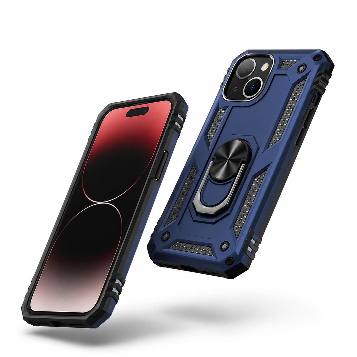 Anti-Drop Matte Hybrid Case for Apple iPhone 13 - Navy