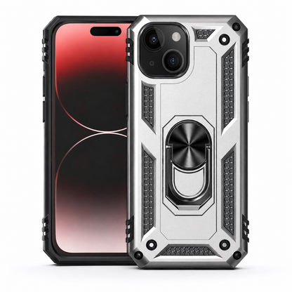 Anti-Drop Matte Hybrid Case for Apple iPhone 15 - Grey