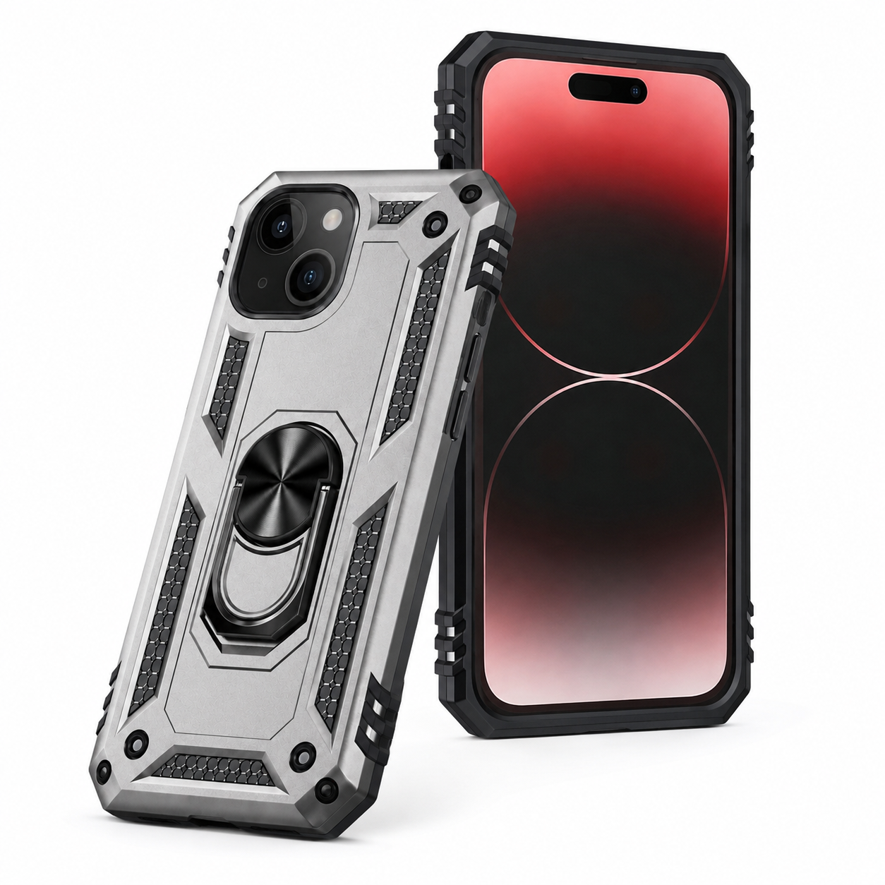 Anti-Drop Matte Hybrid Case for Apple iPhone 13 - Grey