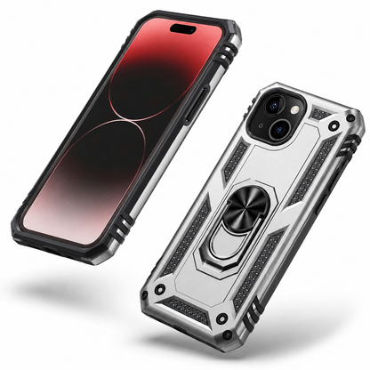 Anti-Drop Matte Hybrid Case for Apple iPhone 15 - Grey