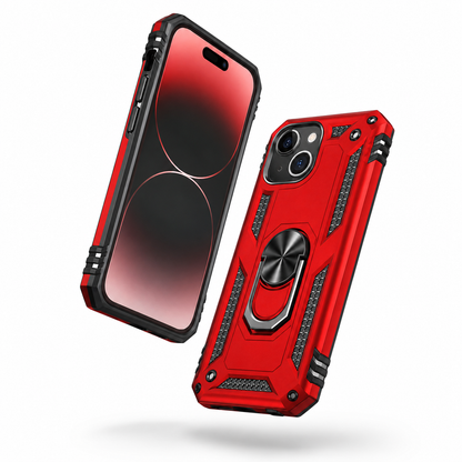 Anti-Drop Matte Hybrid Case for Apple iPhone 14 - Red
