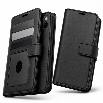 Photo ID Wallet Case for Apple iPhone 15 - Black
