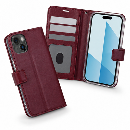 Photo ID Wallet for Apple iPhone 15 - Wine