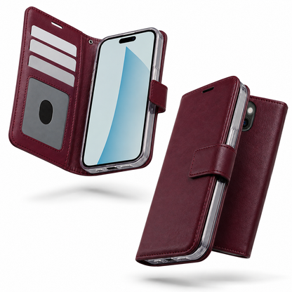 Photo ID Wallet for Apple iPhone 15 - Wine
