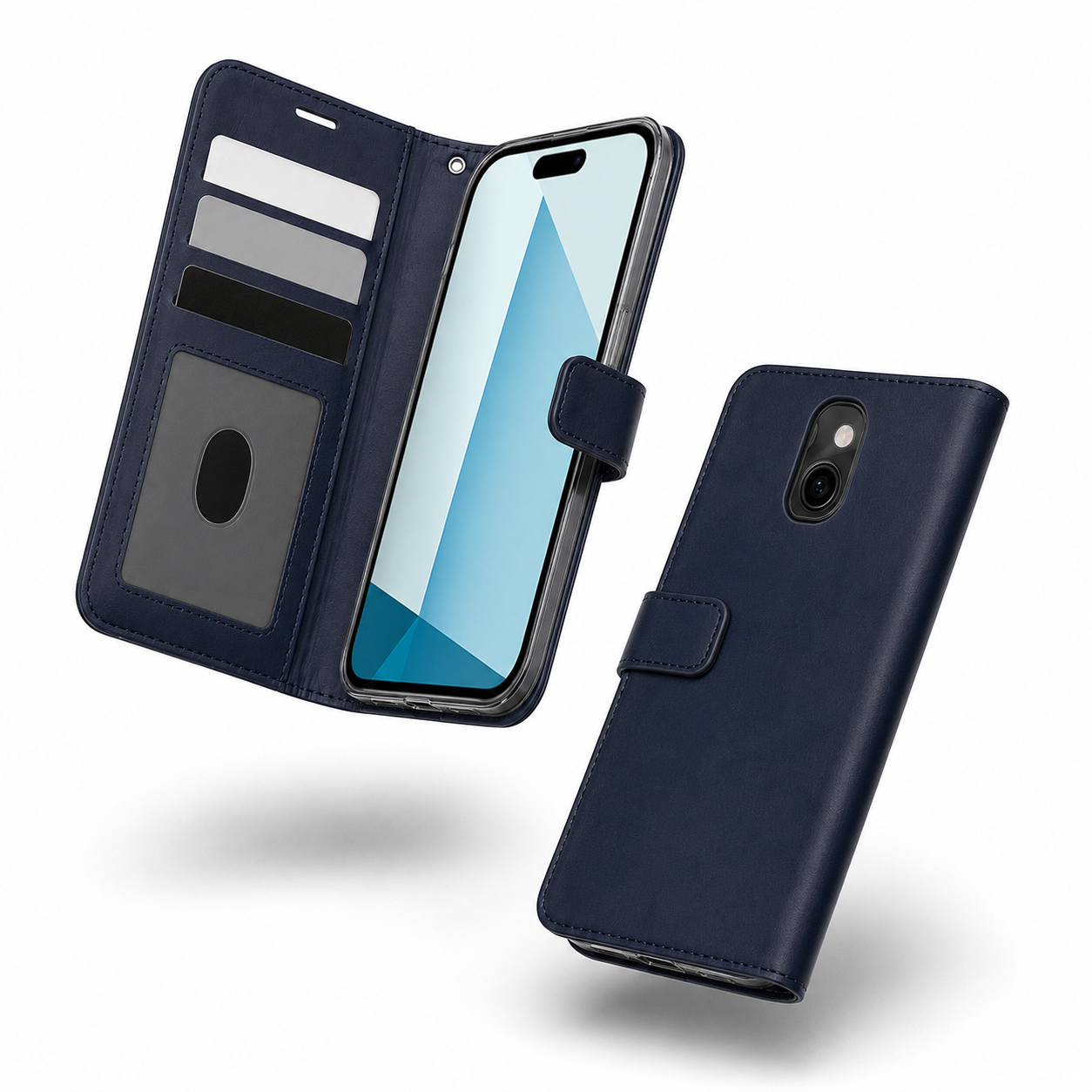 Photo ID Wallet for Apple iPhone 15 - Navy