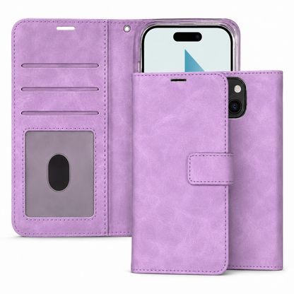 Photo ID Wallet for Apple iPhone 15 - Purple
