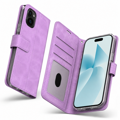 Photo ID Wallet for Apple iPhone 15 - Purple