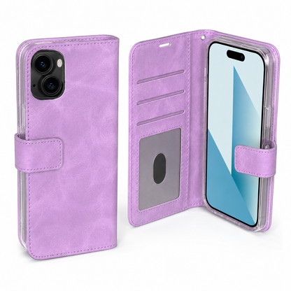 Photo ID Wallet for Apple iPhone 15 - Purple
