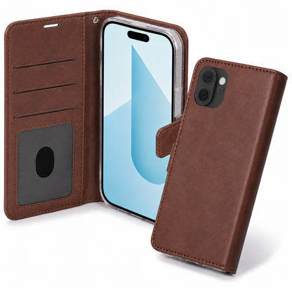 Photo ID Wallet for Apple iPhone 15 - Brown