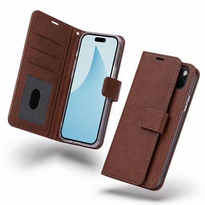 Photo ID Wallet for Apple iPhone 15 - Brown