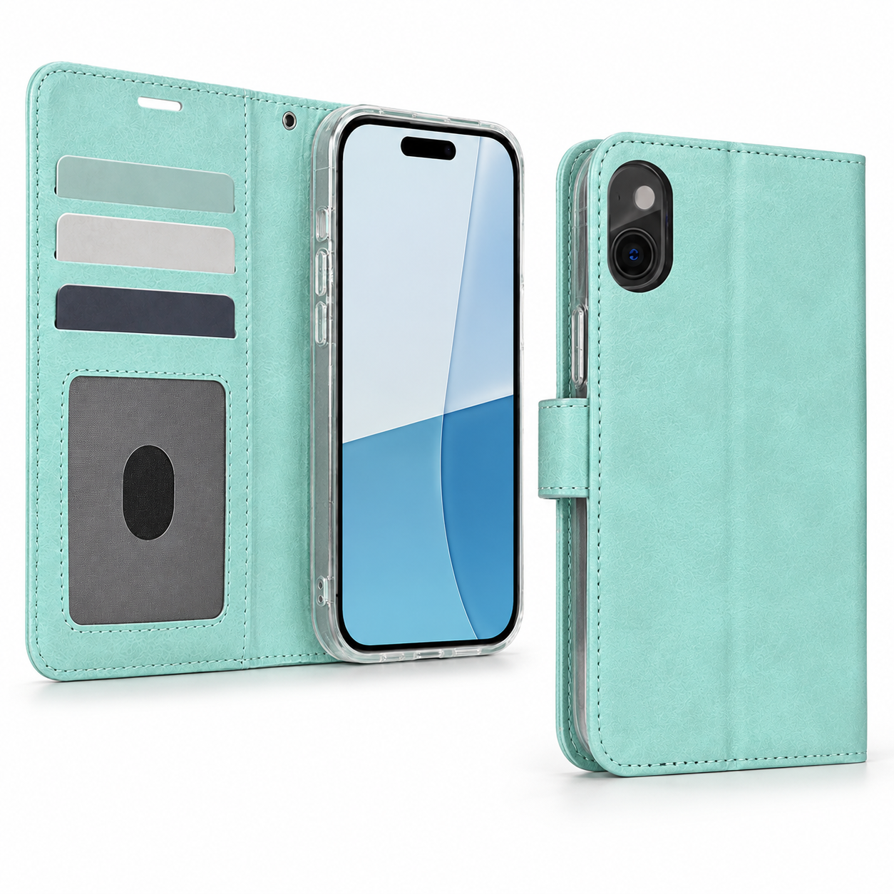 Photo ID Wallet for Apple iPhone 15 - Teal