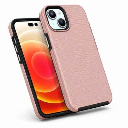 Dotted Comm Case for Apple iPhone 15 - Rose Gold