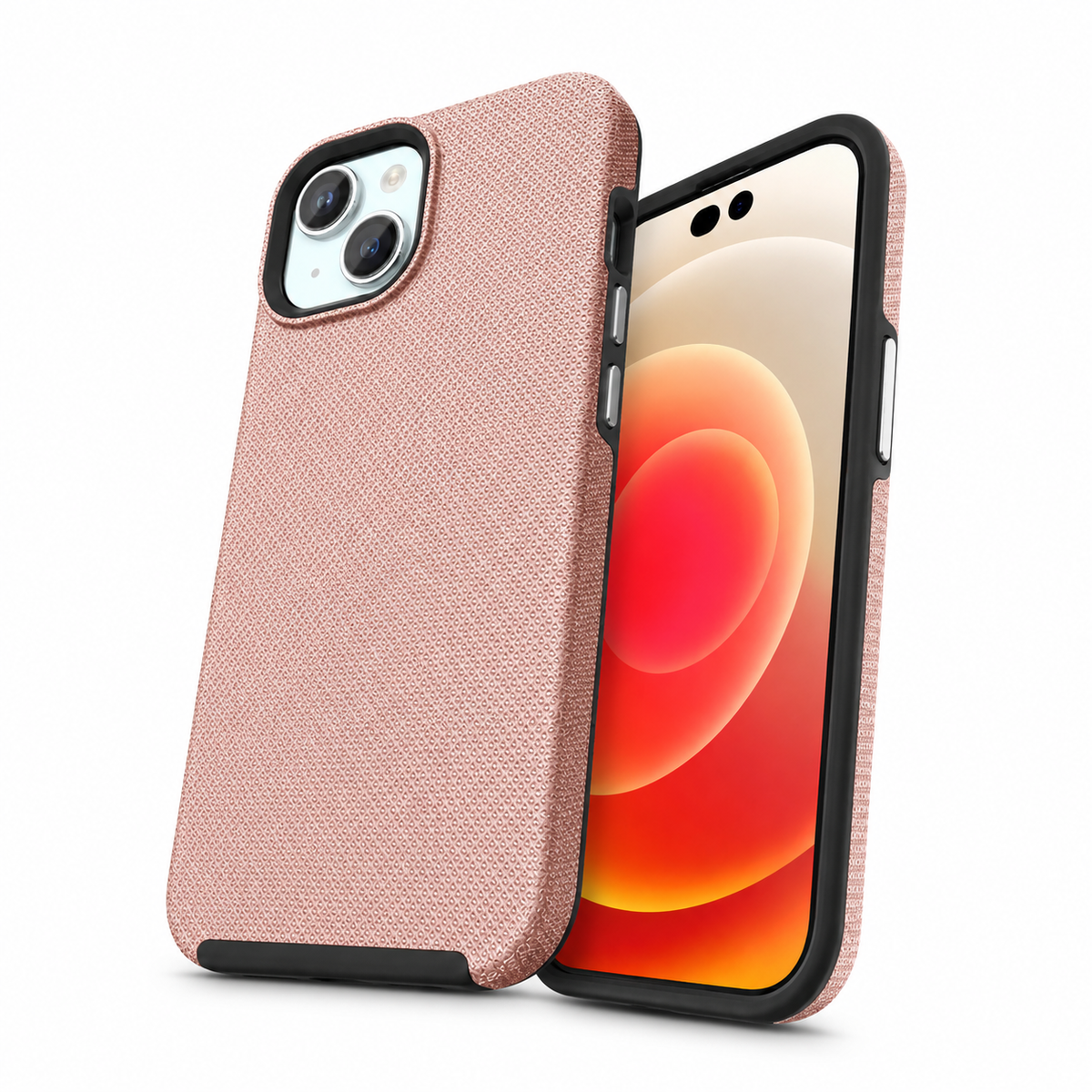 Dotted Comm Case for Apple iPhone 15 - Rose Gold