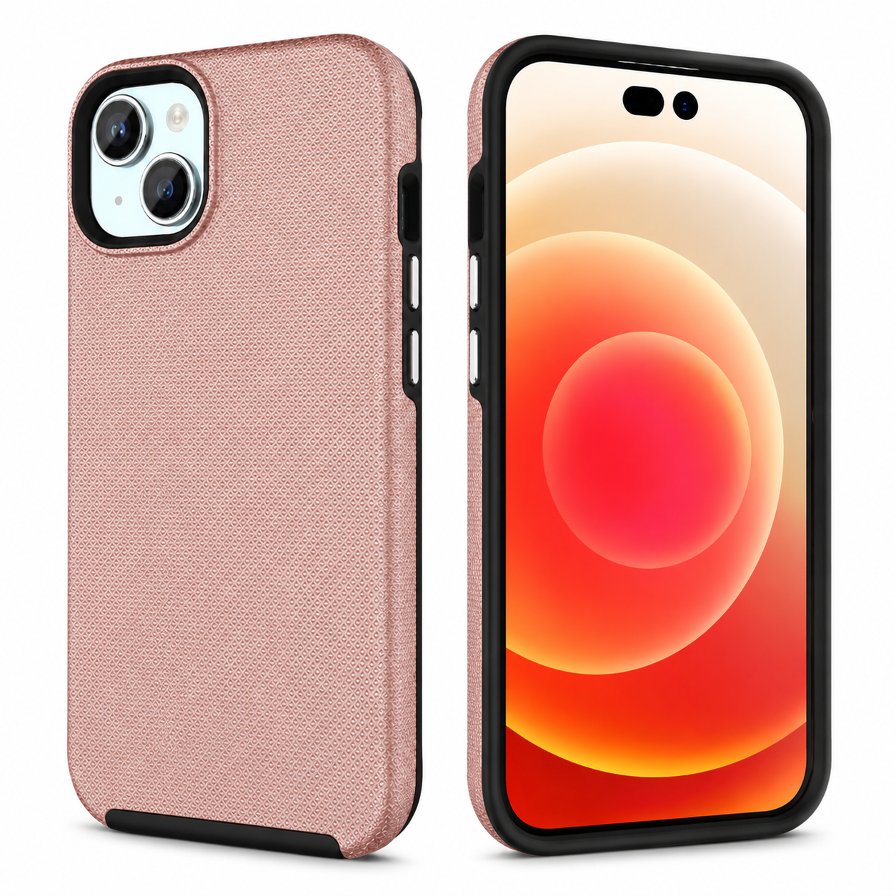 Dotted Comm Case for Apple iPhone 14 - Rose Gold