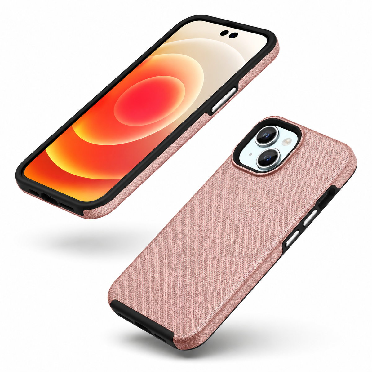 Dotted Comm Case for Apple iPhone 15 - Rose Gold