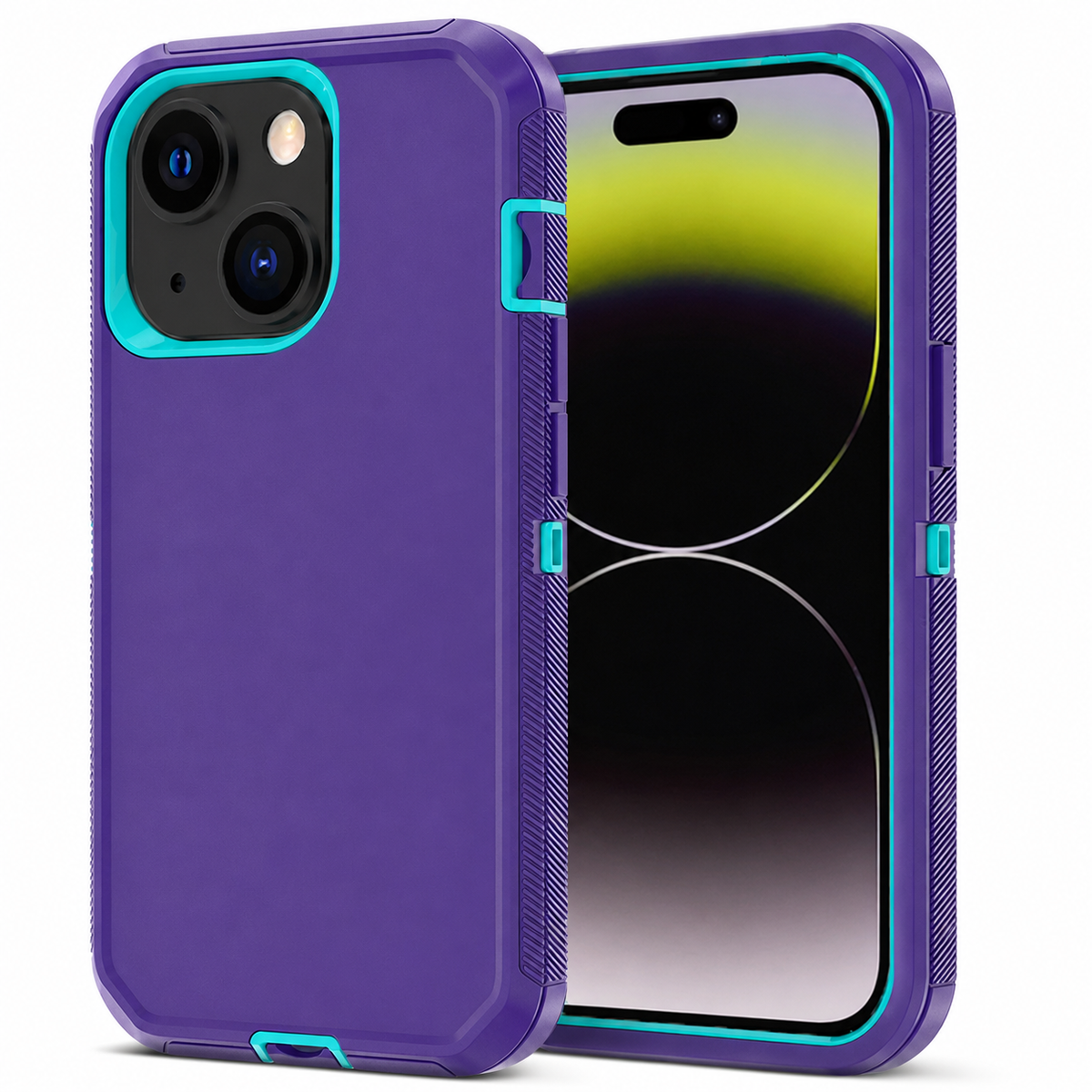Triple Protection Case for Apple iPhone 15 - Purple