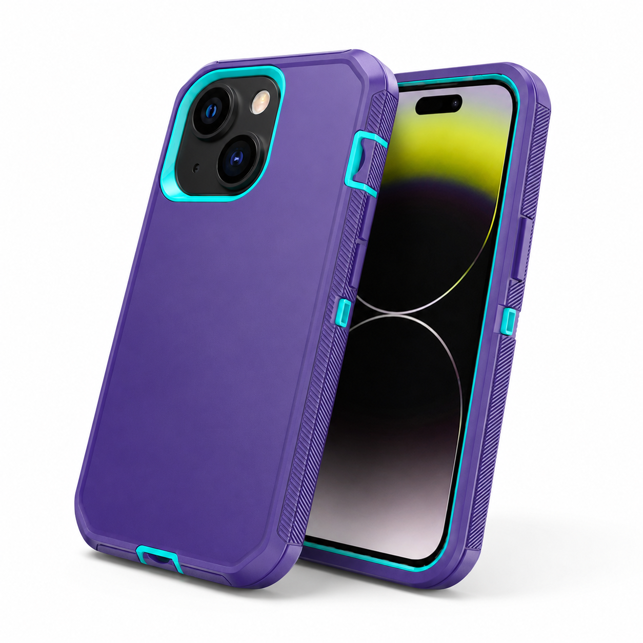 Triple Protection Case for Apple iPhone 15 - Purple