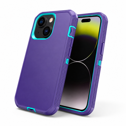 Triple Protection Case for Apple iPhone 15 - Purple