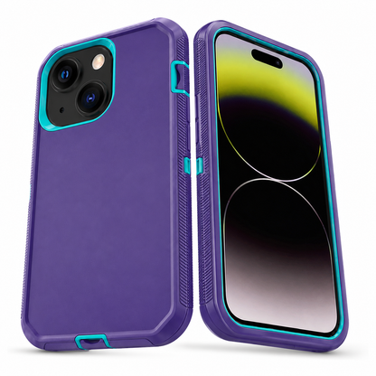 Triple Protection Case for Apple iPhone 15 - Purple