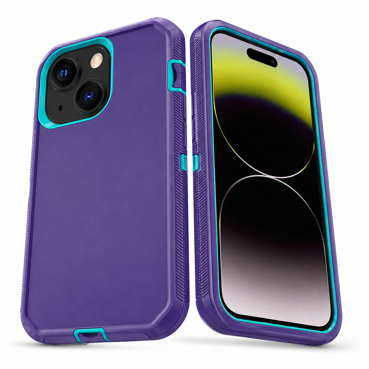 Triple Protection Case for Apple iPhone 13 - Purple