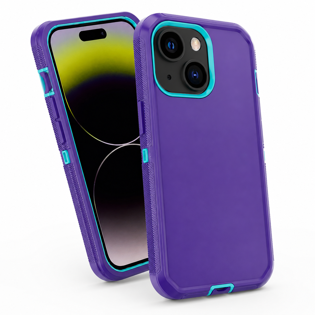Triple Protection Case for Apple iPhone 15 - Purple