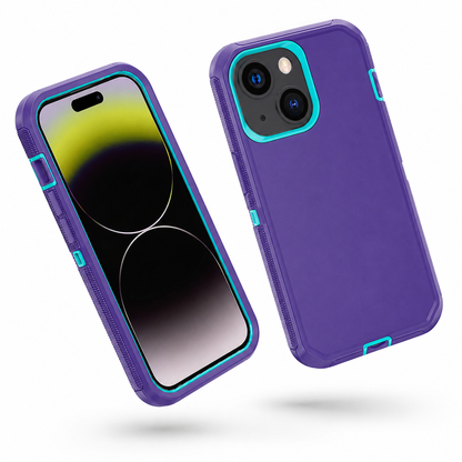 Triple Protection Case for Apple iPhone 15 - Purple