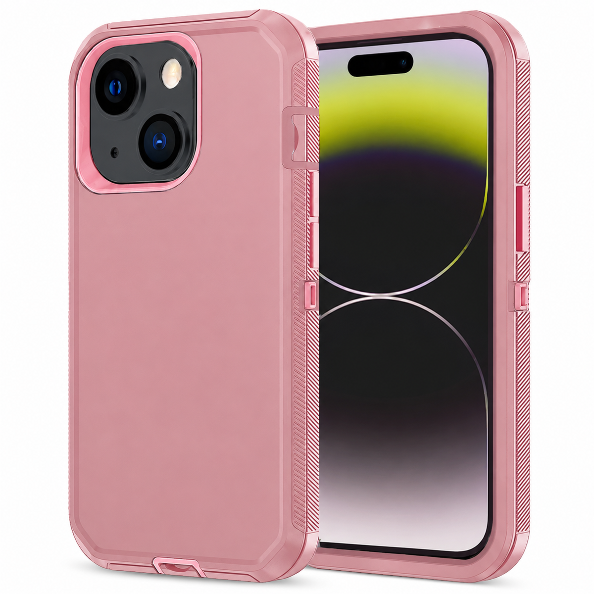 Triple Protection Case for Apple iPhone 15 - Rose Gold