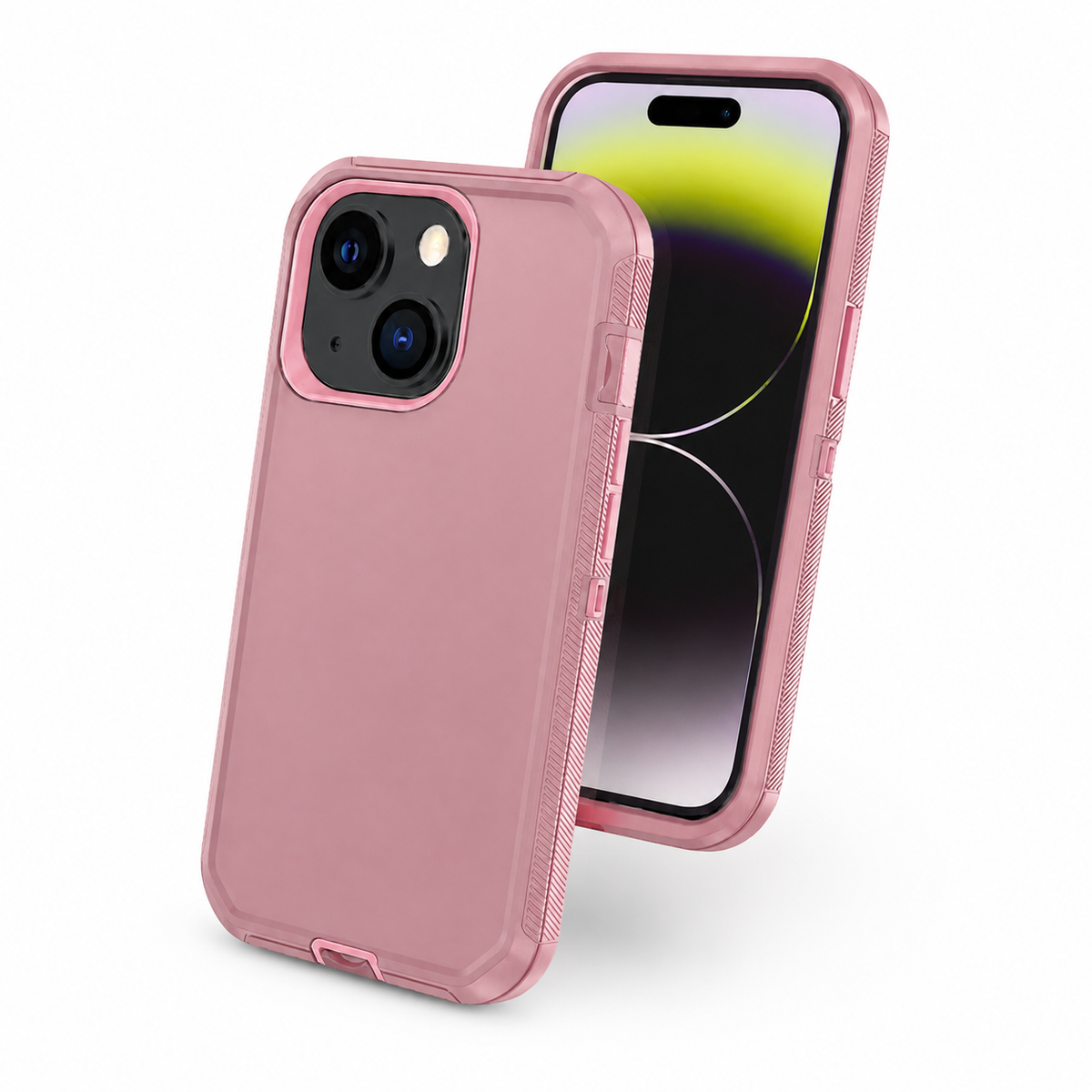 Triple Protection Case for Apple iPhone 15 - Rose Gold