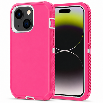 Triple Protection Case for Apple iPhone 15 - Hot Pink
