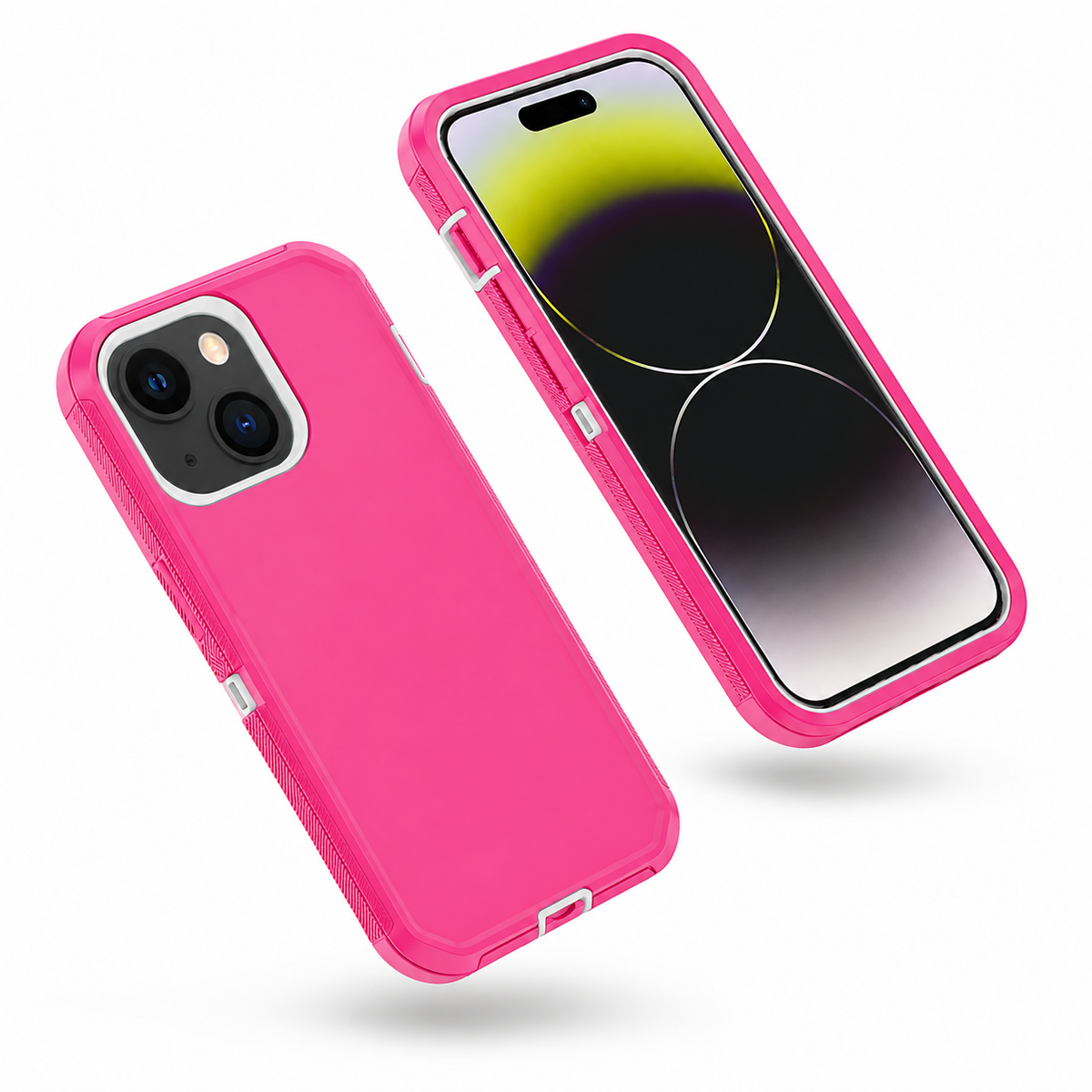 Triple Protection Case for Apple iPhone 15 - Hot Pink