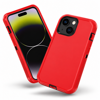 Triple Protection Case for Apple iPhone 14 - Red