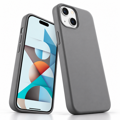 Premium Liquid Silicone Case for Apple iPhone 15 - Grey
