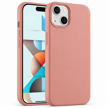 Premium Liquid Silicone Case for Apple iPhone 15 - Light Pink