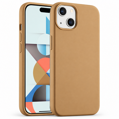 Premium Liquid Silicone Case for Apple iPhone 15 - Brown