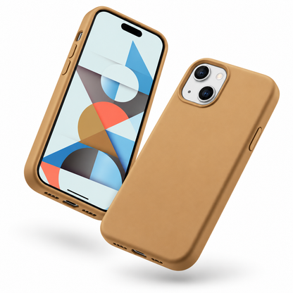 Premium Liquid Silicone Case for Apple iPhone 15 - Brown