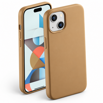Premium Liquid Silicone Case for Apple iPhone 15 - Brown