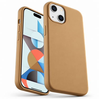 Premium Liquid Silicone Case for Apple iPhone 15 - Brown