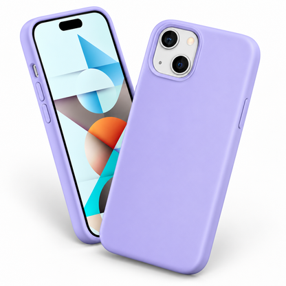 Premium Liquid Silicone Case for Apple iPhone 15 - Light Purple