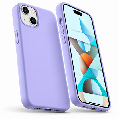 Premium Liquid Silicone Case for Apple iPhone 15 - Light Purple