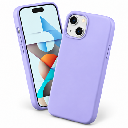 Premium Liquid Silicone Case for Apple iPhone 15 - Light Purple