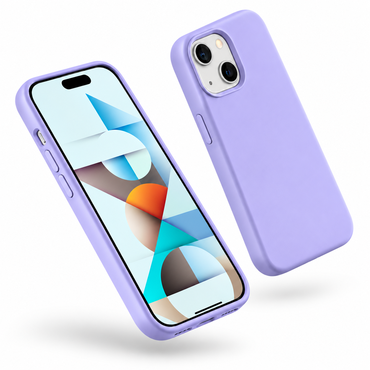 Premium Liquid Silicone Case for Apple iPhone 15 - Light Purple