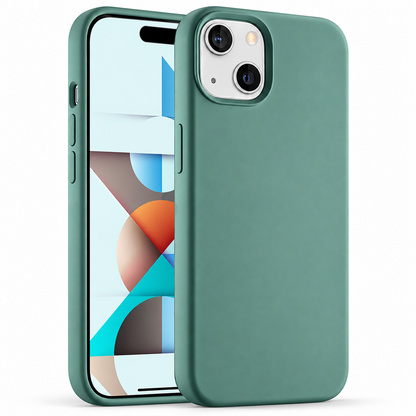 Premium Liquid Silicone Case for Apple iPhone 15 - Midnight Green