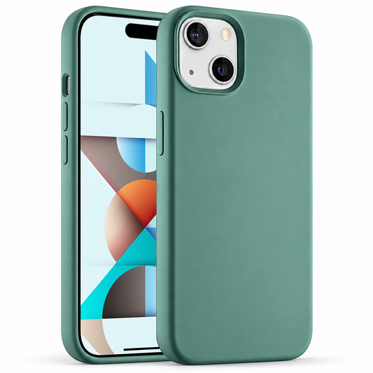 Premium Liquid Silicone Case for Apple iPhone 15 - Midnight Green