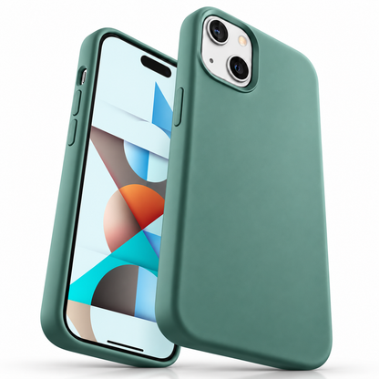 Premium Liquid Silicone Case for Apple iPhone 15 - Midnight Green