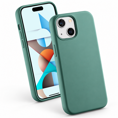 Premium Liquid Silicone Case for Apple iPhone 15 - Midnight Green