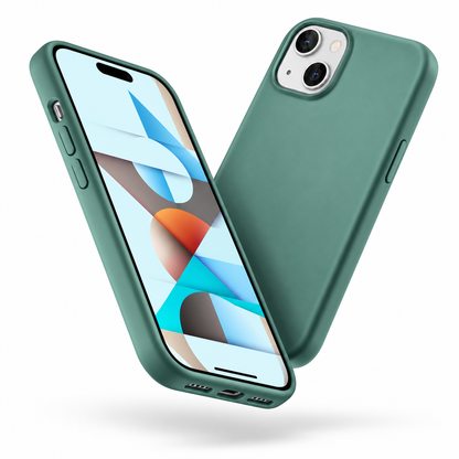 Premium Liquid Silicone Case for Apple iPhone 15 - Midnight Green