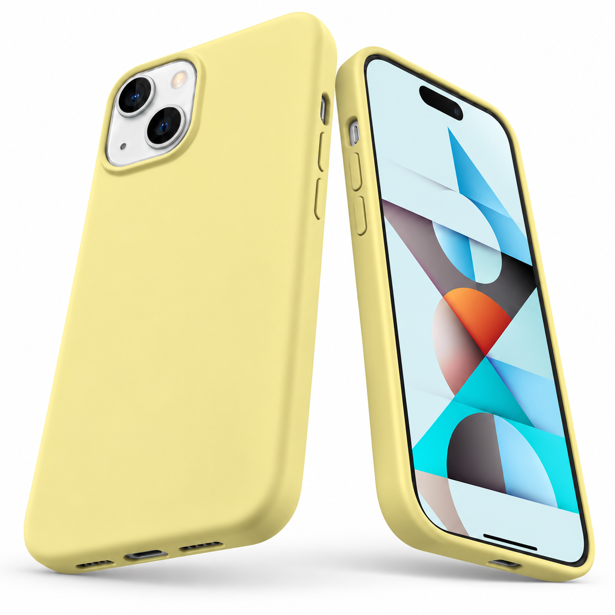 Premium Liquid Silicone Case for Apple iPhone 15 - Yellow