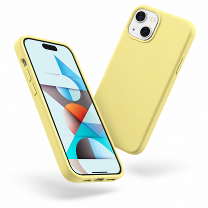 Premium Liquid Silicone Case for Apple iPhone 15 - Yellow