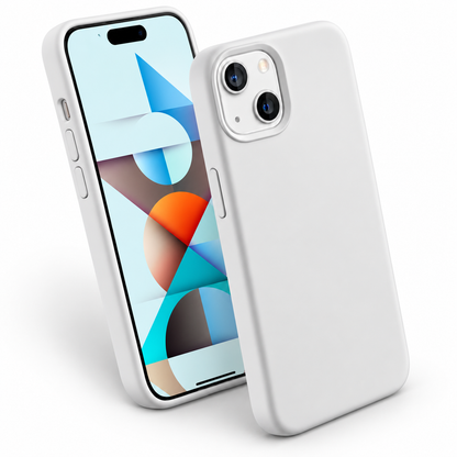 Premium Liquid Silicone Case for Apple iPhone 15 - White