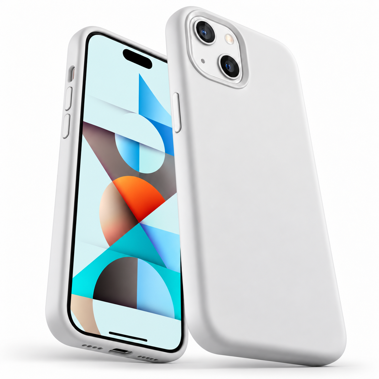 Premium Liquid Silicone Case for Apple iPhone 15 - White